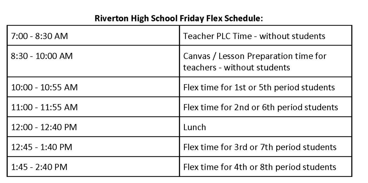 2020-2021 Bell Schedule – Riverton High