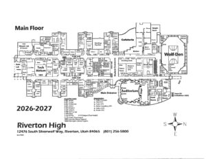 Map of the school -- downstairs