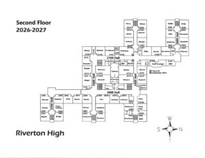 Map of the school -- upstairs
