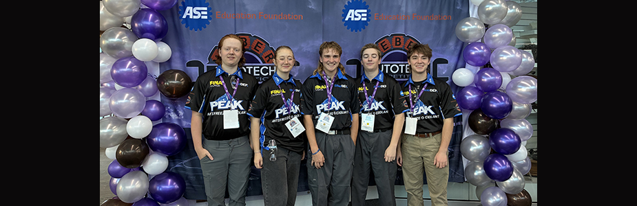 Picture of the five boys who competed in the Weber Auto competition